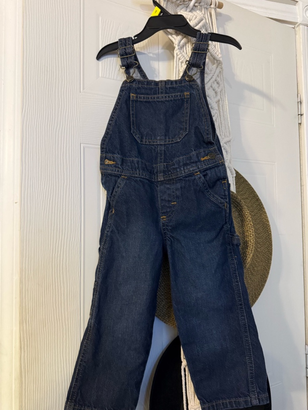 Wrangler Kids Dark Blue Denim Overalls